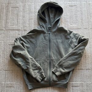 ONER active green Zip-Up Cropped Hoodie